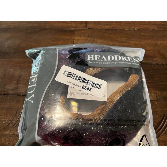 LONEEDY 4pcs Wide Headbands Sponge Padded Headwear NEW - Picture 1 of 4
